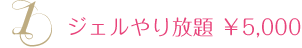 ジェルやり放題 ￥5,000